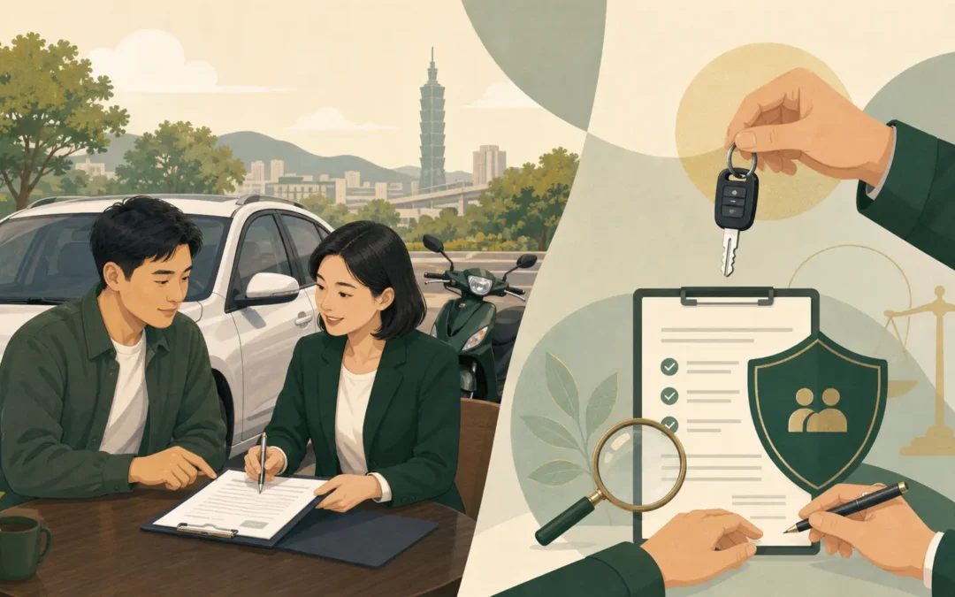 當舖免留車是什麼？汽機車免留車條件與契約風險主題插畫