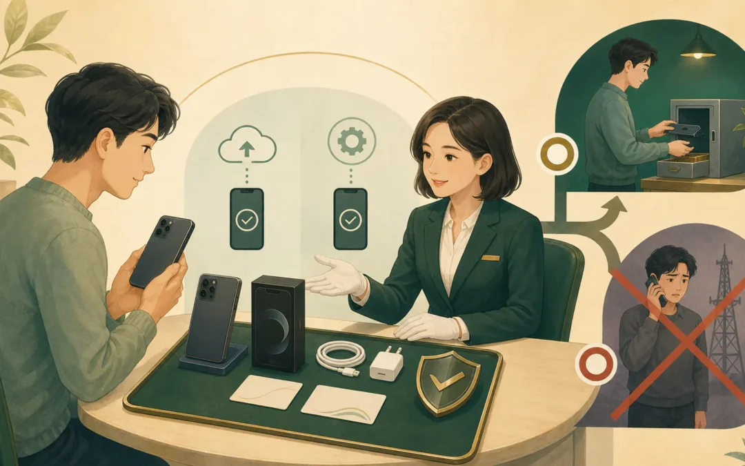 手機借款與免留機差在哪？條件、估價與合約重點主題插畫